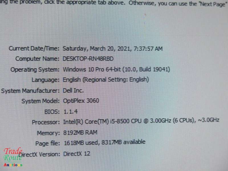 Dell OptiPlex 3060 SFF Desktop PC | Core i5 8500 8th Gen 3.0Ghz | 8GB RAM | 500GB HDD