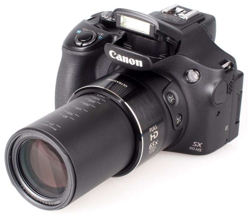 Canon Powershot SX60 HS 16.1MP Digital Camera 65x Optical Zoom Lens 3-inch LCD Tilt Screen (Black)
