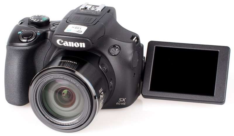 Canon Powershot SX60 HS 16.1MP Digital Camera 65x Optical Zoom Lens 3-inch LCD Tilt Screen (Black)
