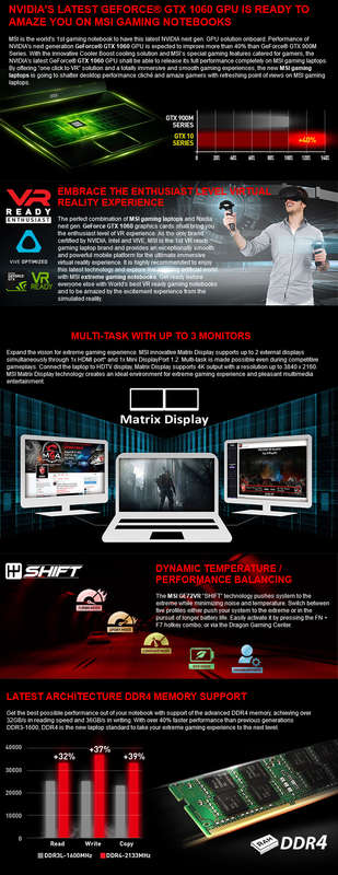 MSI GP73 LEOPARD 8RE 17.3 INCH FULL HD CORE i7 NVIDIA GTX 1060 6GB GRAPHICS GAMING LAPTOP