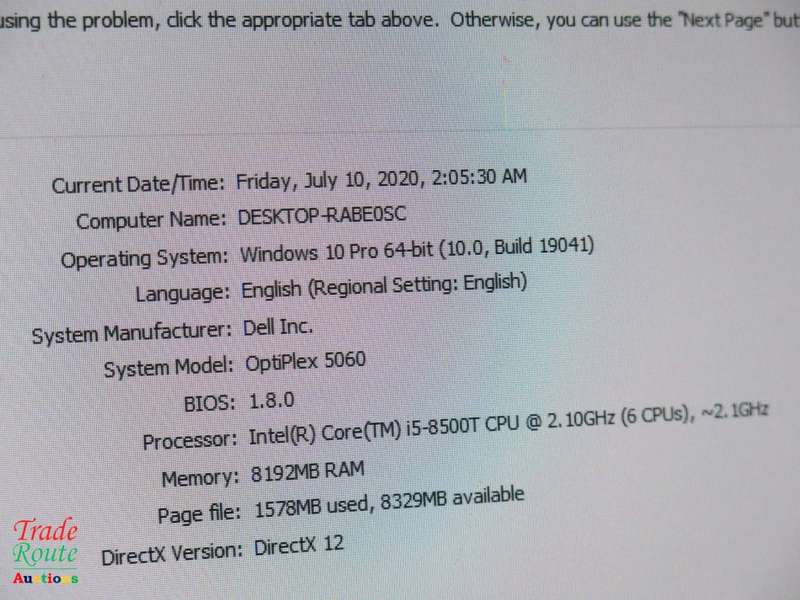 Dell OptiPlex 5060 Micro Desktop PC | Core i5 8500T 8th Gen 2.1Ghz | 8GB RAM | 500GB HDD