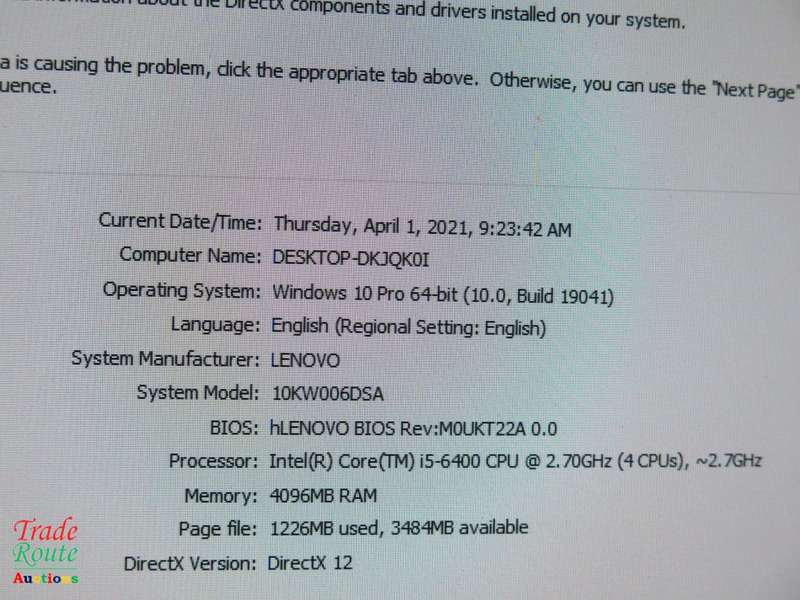 Lenovo S510 Desktop PC | CORE i5 6400 6th Gen 2.7GHz | 4GB RAM | 500GB HDD