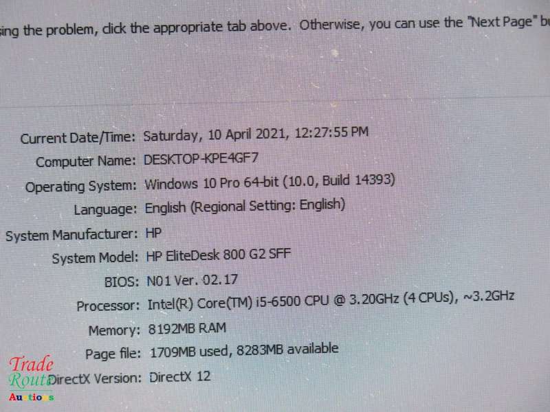 HP EliteDesk 800 G2 Small Form Factor PC | Core i5 6500 6th Gen 3.20Ghz | 8GB RAM | 500GB HDD