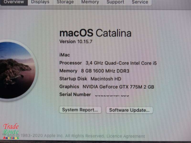 Apple iMAC | 27 INCH | Core i5 3.4GHz | 8GB RAM | 1TB HDD * ULTRASLIM  * Nvidia GeForce GTX Graphics