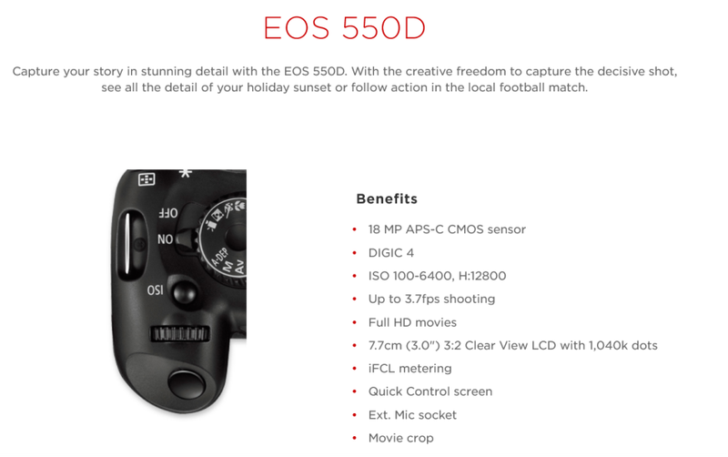 PLZ READ - Canon EOS 550D Digital SLR camera Kit with Canon 18-55 Lens