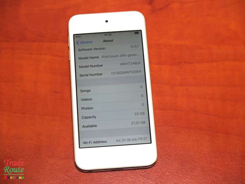 Apple iPod Touch | WHITE/GOLD | 32GB | 6th Generation | A1574 | MKHT2BT/A | RETINA DISPLAY
