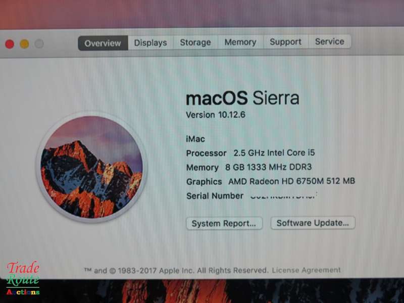 iMAC | 21.5 INCH | Core i5 2.5Ghz 8GB RAM 500GB HDD * AMD Radeon HD Graphics