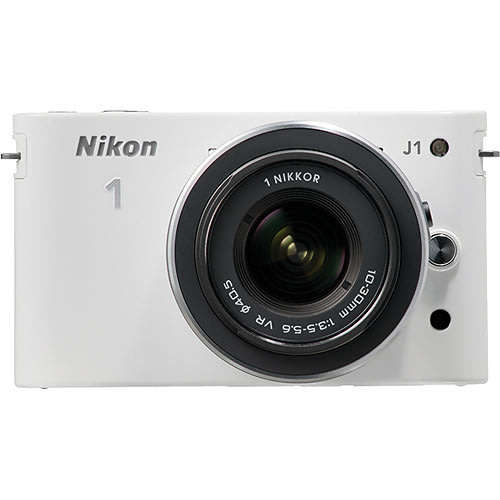 Nikon 1 J1 Mirrorless Digital Camera with 10-30mm VR Zoom Lens (White) - IN BOX