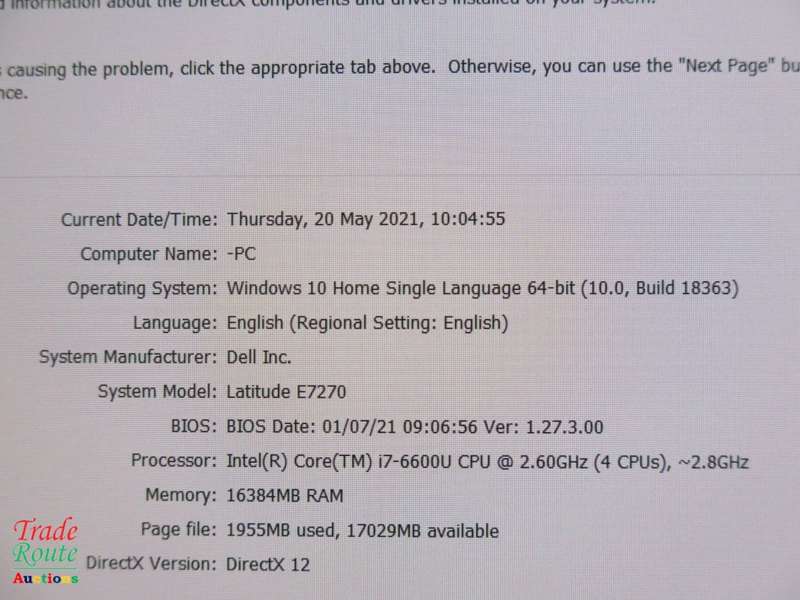 DELL LATITUDE E7270 LAPTOP | CORE i7 6600U 2.6GHz | 16GB RAM | 256GB SSD SOLID STATE | 12.5 inch