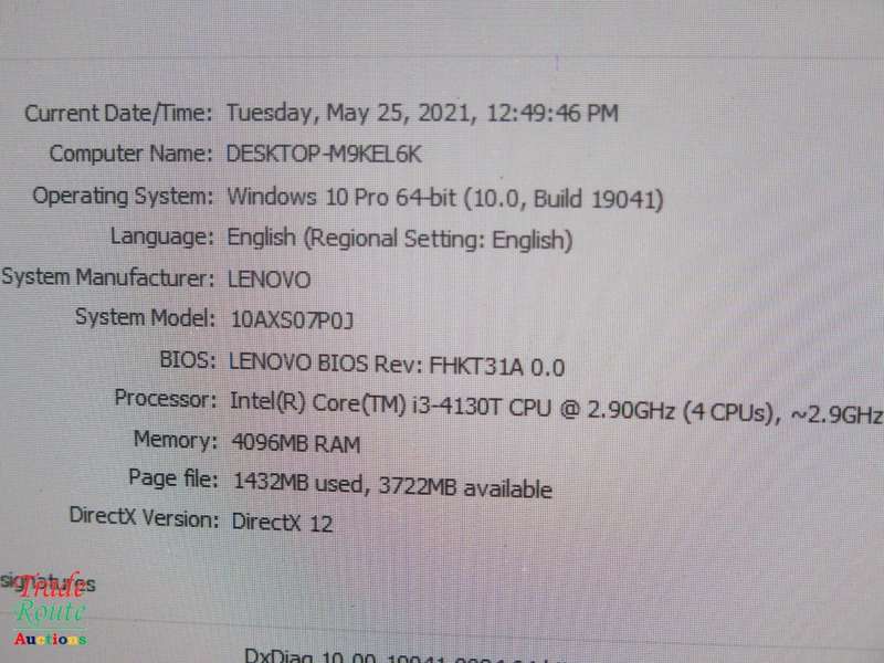 Lenovo ThinkCentre M73 Tiny Desktop | Core i3-4130T CPU @ 2.9GHz | 4GB RAM | WIN 10 | 500GB HDD