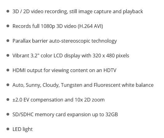 DXG 3D View Full Hd 1920x1080 Digital Video Camcorder