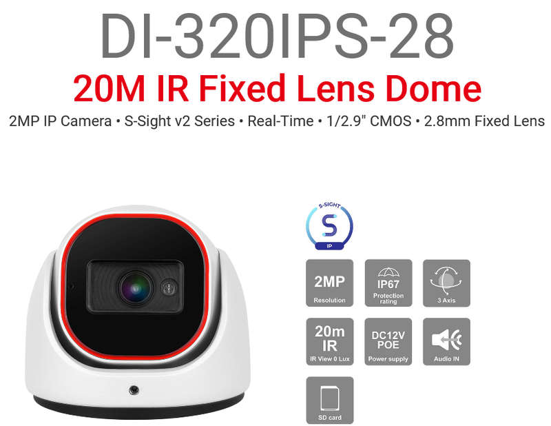PROVISION ISR DI-320IPS-28  2MP IR FIXED LENS DOME IP CAMERA [BRAND NEW]