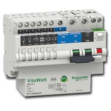 Schneider Electric VitaWatt - Multi output Residual circuit breaker 50A VTW50A230V1B