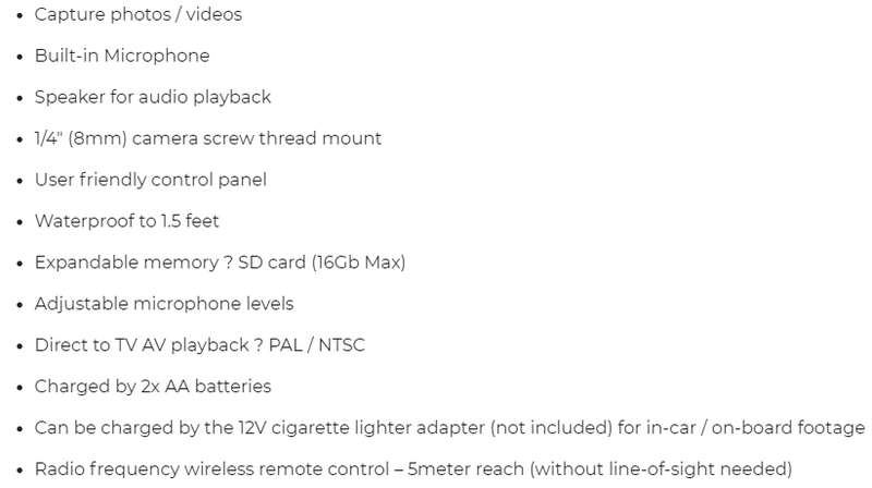 Drift X170 Action Camera - Orange