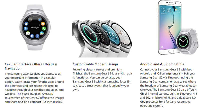 Samsung Gear S2 SMARTWATCH - SM-R720 Watch