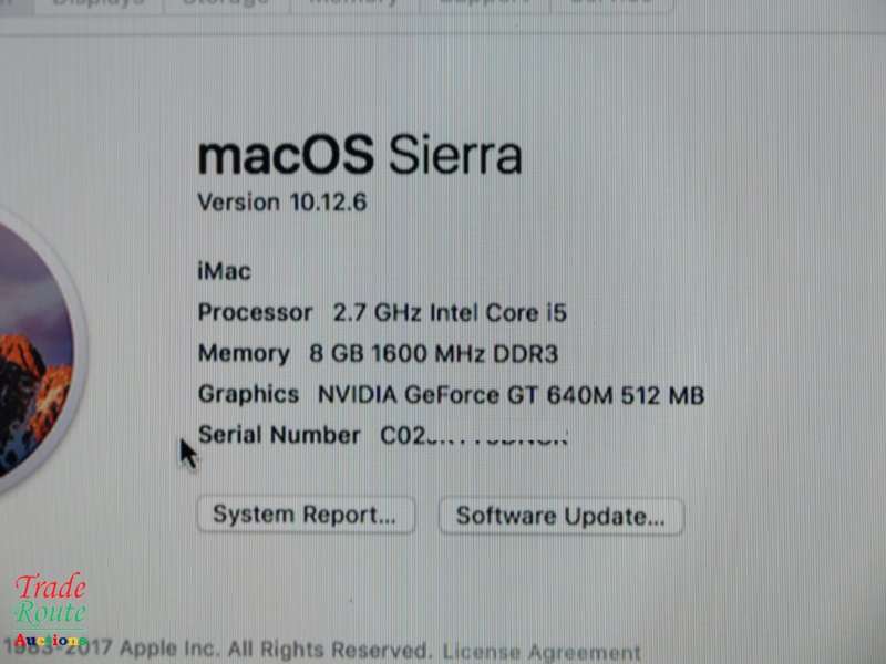 Apple iMAC | 21.5 INCH | Core i5 2.7GHz | 8GB RAM | 1TB HDD  * ULTRASLIM * Nvidia Geforce Graphics
