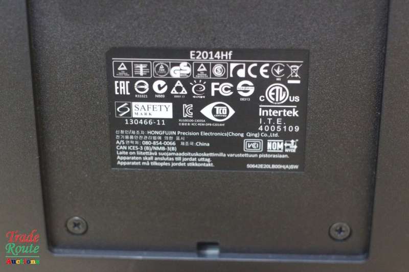Dell E2014HF PD06D 19.5" LED Flat LCD TFT Widescreen Monitor 1600x900 VGA DVI