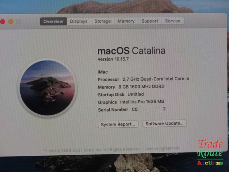 iMAC Stylish | 21.5 INCH | Core i5 2.7GHz | 8GB RAM | 1TB HDD  * ULTRASLIM * Intel Iris Pro Graphics