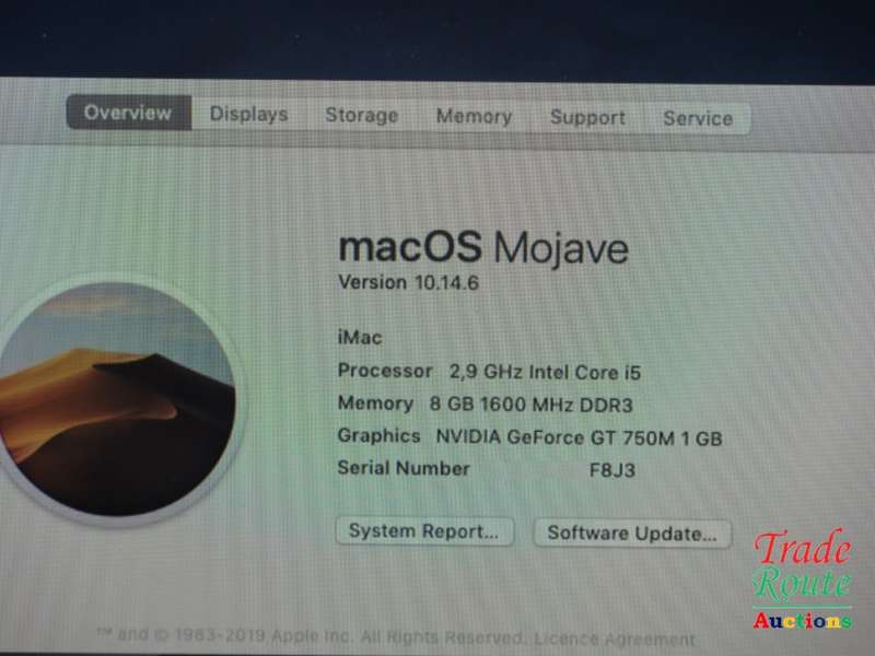 Apple iMAC | 21.5 INCH | Core i5 2.9 GHz | 8GB RAM | 1TB HDD | NVIDIA GeForce 750M * ULTRASLIM