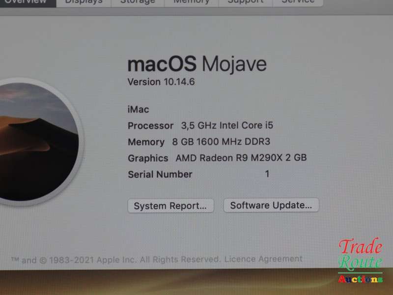 Apple iMAC Retina 5K Display | 27 INCH | Core i5 3.5GHz * AMD RADEON 2GB GRAPHICS