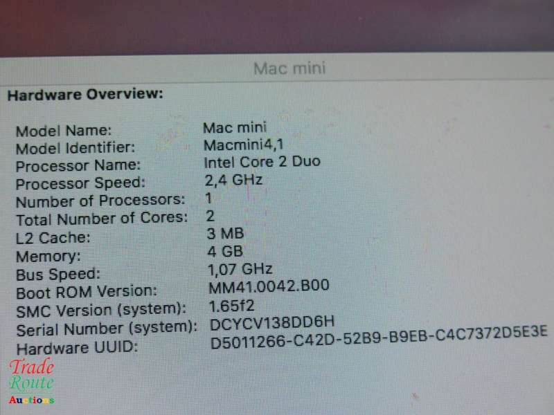 Apple Mac Mini | Core 2 DUO 2.4Ghz | 4GB RAM | 320GB HDD *** MacMini ***
