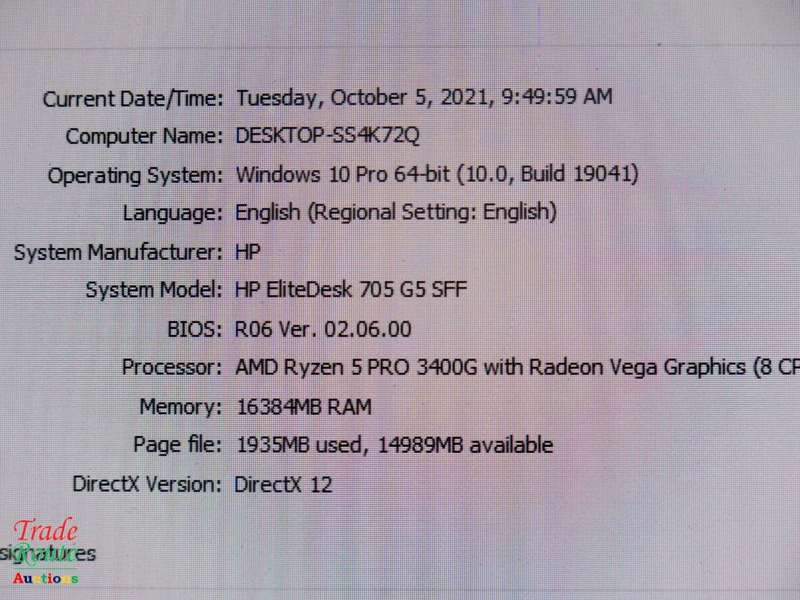 HP EliteDesk 705 G5 SFF Desktop Computer | AMD Ryzen 5 PRO 3400G Radeon Vega Graphics ** GAMING PC