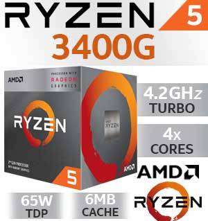 HP EliteDesk 705 G5 Desktop Mini AMD Ryzen 5 PRO 3400G Radeon Vega Graphics 8GB RAM 256GB SSD