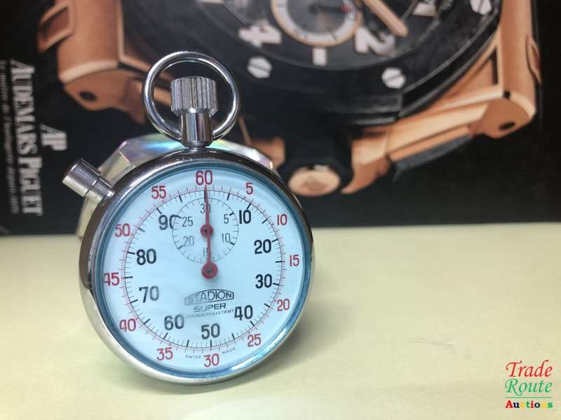 Vintage STADION Swiss made Shock Resistant Stop Watch- Collector`s dream