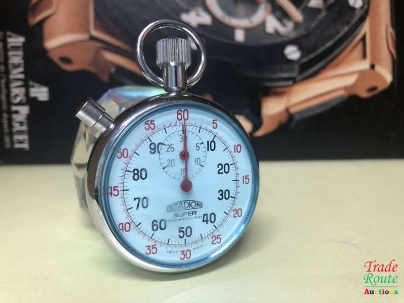 Vintage STADION Swiss made Shock Resistant Stop Watch- Collector`s dream