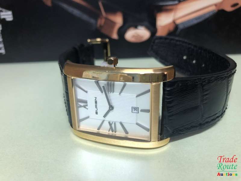 Buren Leather Strap GP Rectangular face Men's Watch