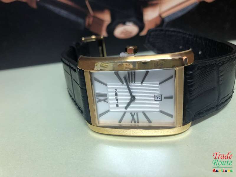 Buren Leather Strap GP Rectangular face Men's Watch