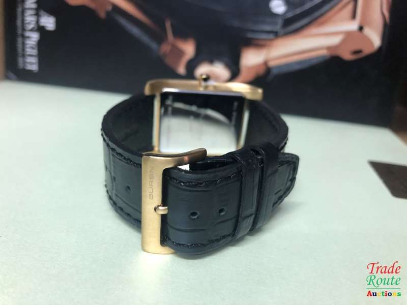 Buren Leather Strap GP Rectangular face Men's Watch