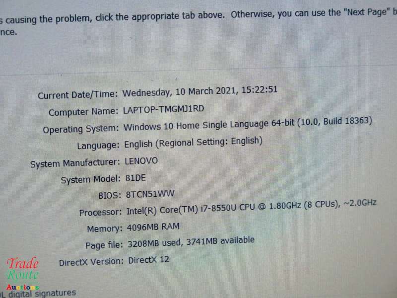 LENOVO IDEAPAD 330 81DE | CORE i7 8550U 8th Gen @ 1.8GHZ  | 4GB RAM | 2TB HDD | LAPTOP - NOTEBOOK