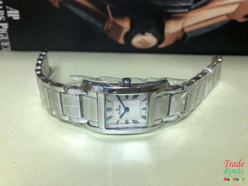 BUREN Stainless Steel Ladies Watch - Rectangular Dial