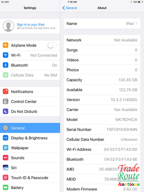 Apple iPad Mini 4 A1550 128GB Tablet Space Gray