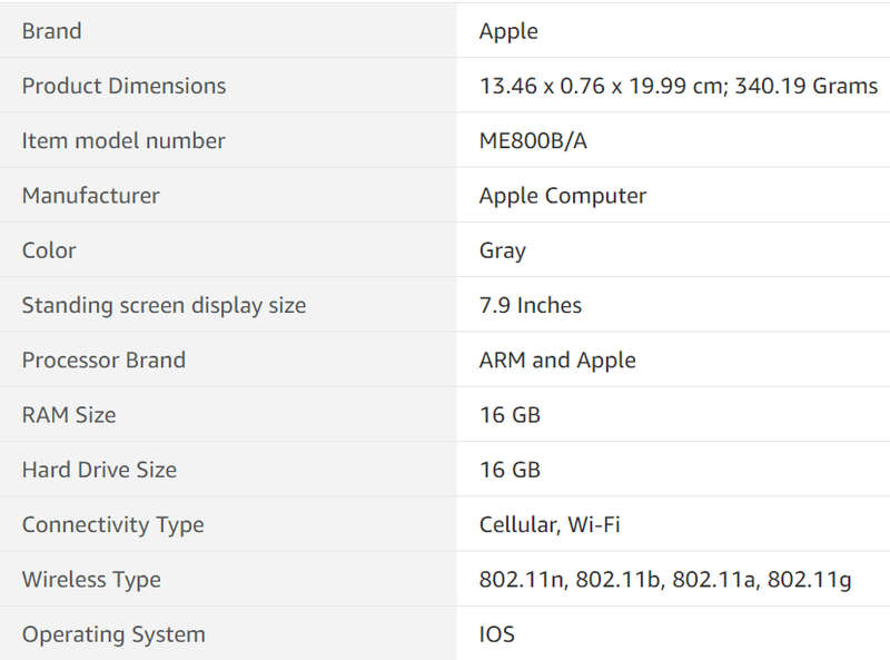 Apple ME800B/A - iPad mini 2 with Retina display Wi-Fi + Cellular 16GB - Space Grey