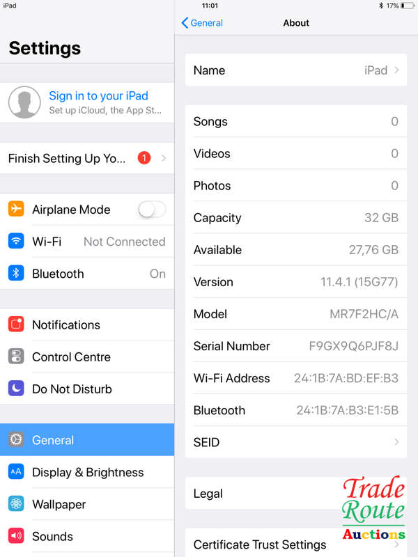 Apple iPad 6th Gen 2018 | MR7F2HC/A | WiFi  only | 32GB | A1893 | RETINA IPad6