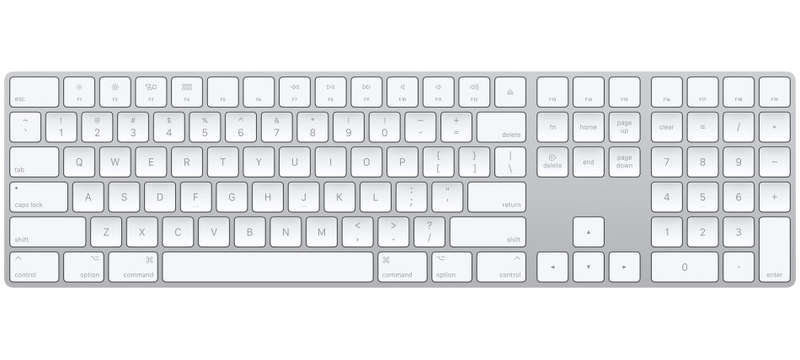 Apple A1843 Wireless Rechargeable Bluetooth Magic Keyboard With Numeric Keypad
