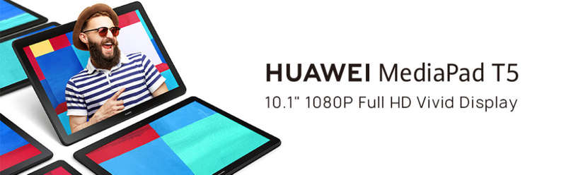 Huawei MediaPad T5 Tablet with 10.1" IPS FHD Display, Octa Core, Dual Harman Kardon-Tuned Speakers