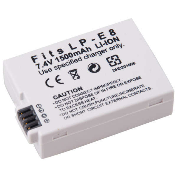 LP-E8 replacement Battery for Canon EOS 700D 550D 600D 650D X4 X5 T2i T4i T5i Cameras