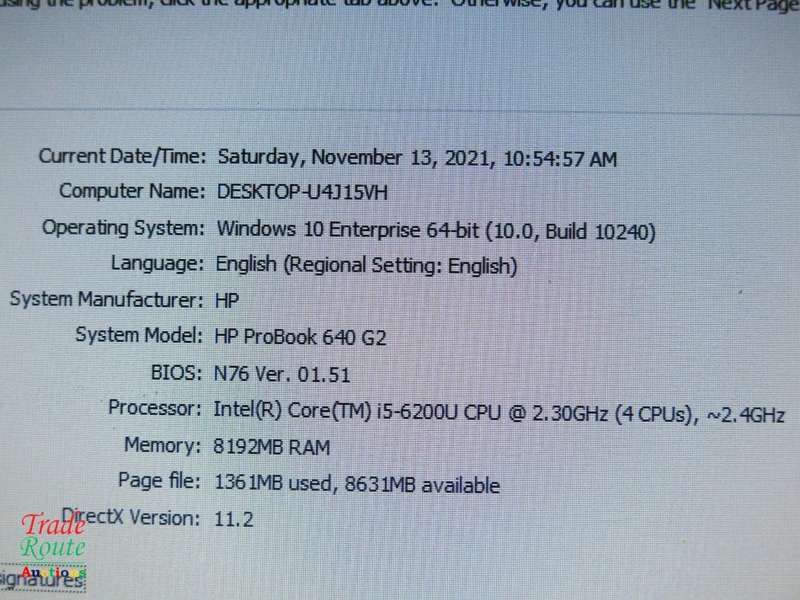 HP PROBOOK 640 G2 | CORE i5 6200U 2.3GHZ 6th GEN | 8GB RAM | 500GB HDD | WIN 10 PRO | LAPTOP