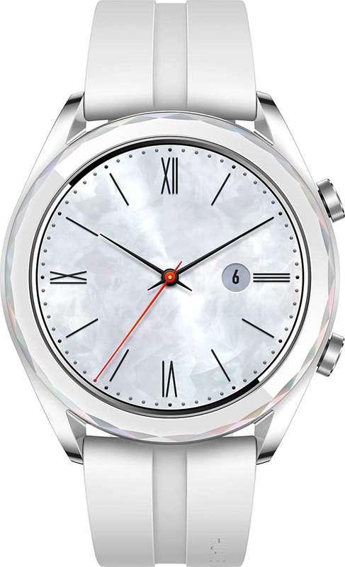 Huawei Watch GT (ELA-B19) Smart Watch 42mm BT Version, Water Proof, White Band Elegant Edition