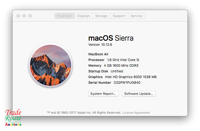 MacBook Air 13.3-inch | Core i5 1.6GHz | 4GB DDR3 RAM | 128GB SSD FLASH  **  EARLY 2015 ***