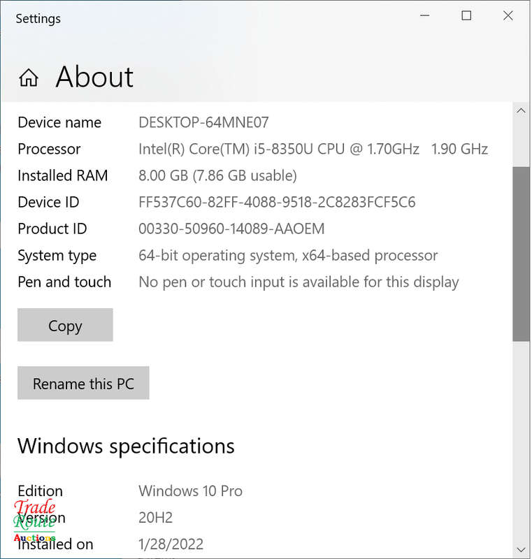 Dell Latitude 5490 Full HD 14" LAPTOP | Intel Core i5 8350U 8th Gen 1.9GHz | 8GB RAM | 500GB HDD
