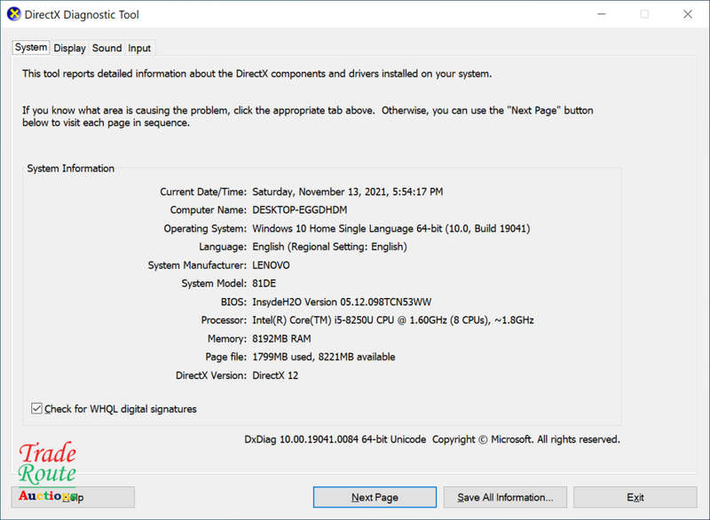 LENOVO IDEAPAD 330 81DE LAPTOP | CORE i5 8250U 8th Gen @ 1.8GHZ  | 8GB RAM | 120GB SSD AMD RADEON
