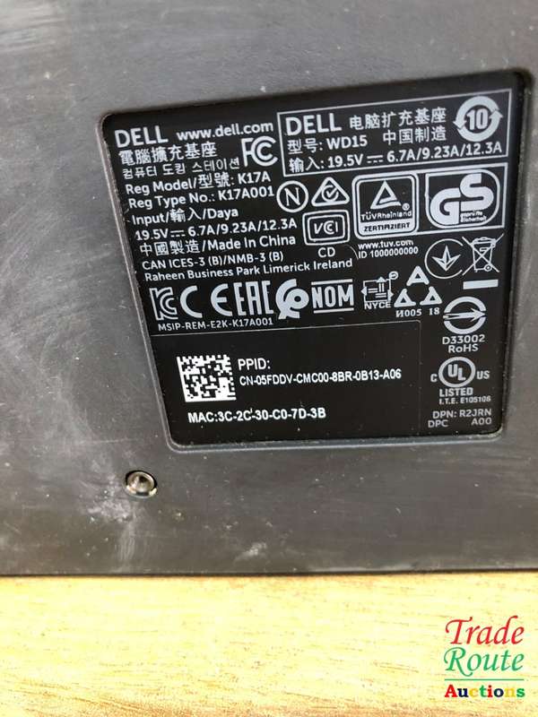 Dell WD15 4K Business Docking Station K17A USB-C K17A001 - No Power Adapter