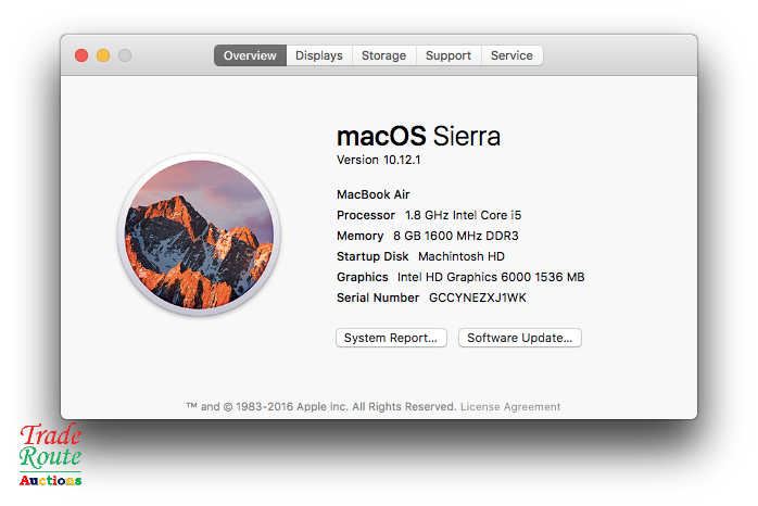 2017 MacBook Air 13.3-inch | Core i5 1.8GHz | 8GB RAM | 128GB SSD MACBOOK AIR 13 INCH