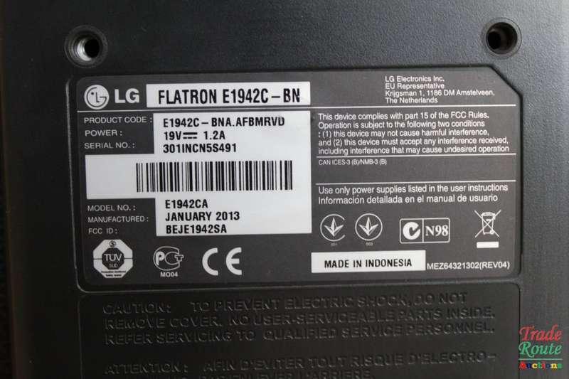 LG E1942C-BN 19 inch LED Wide Screen Monitor