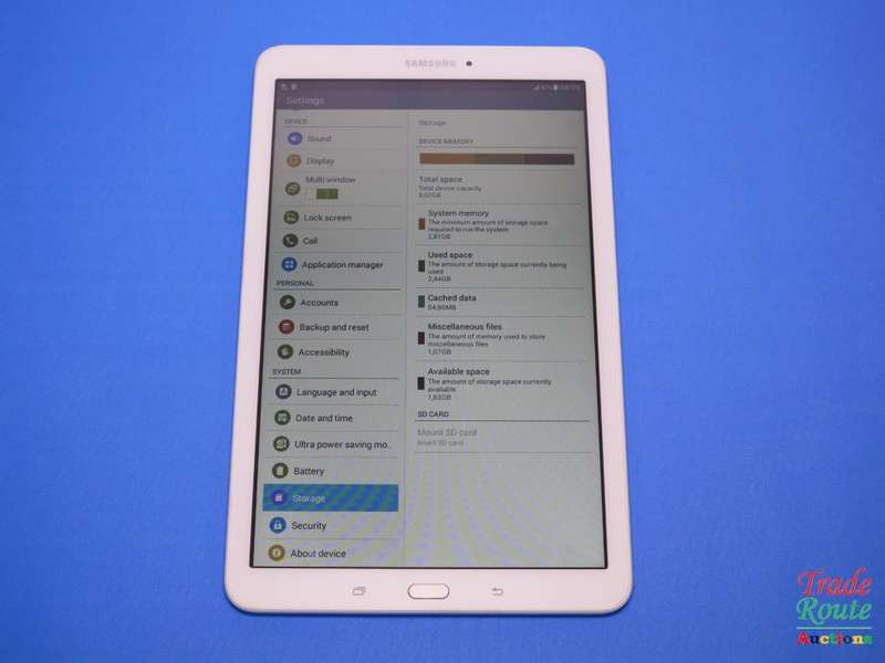 SAMSUNG GALAXY TAB E | 8GB | PEARL WHITE | 9.6" | SM-T561  [no network]