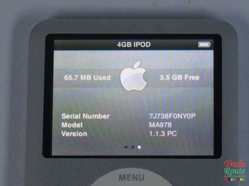 Apple iPod Nano | Silver | 4GB | 3rd Generation | MA978